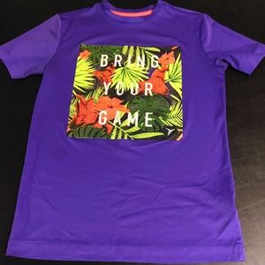 "Bring Your Game" Purple Active Tee Sz M
